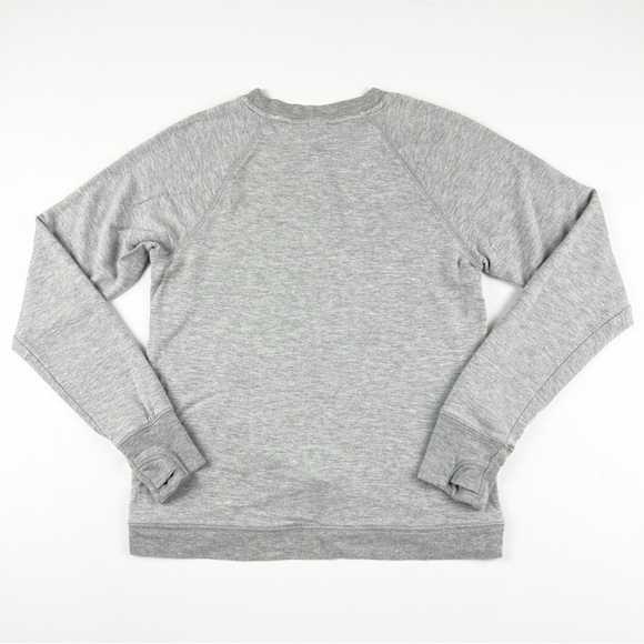 Athleta Girl Heather Gray Cross Front Sweatshirt Large 12 - Picture 2 of 3